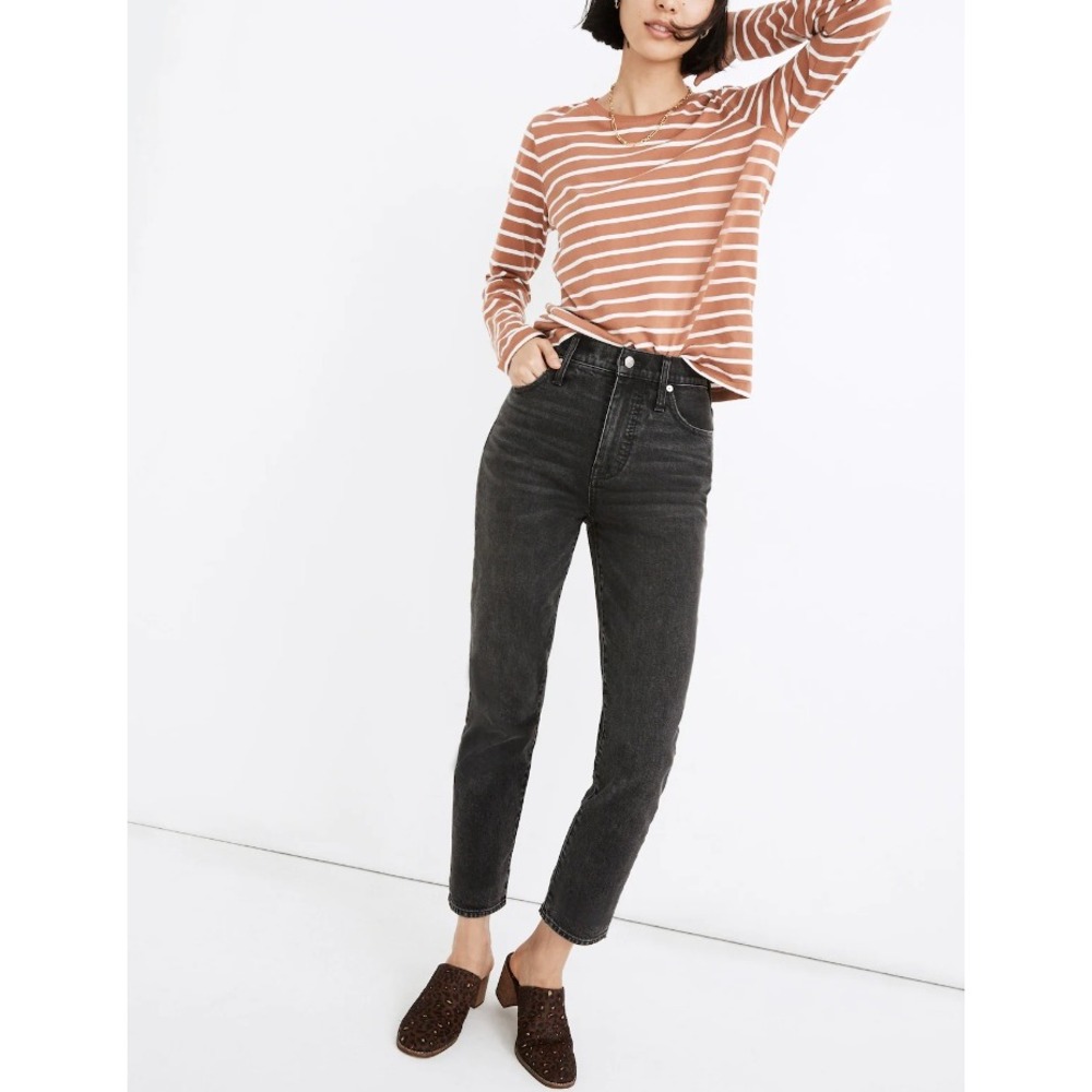 Madewell The Perfect Vintage Crop Jean Women's Size 26 Black Wash Denim